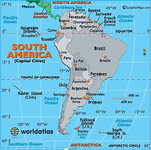 12 South America Capitals Map Essentials