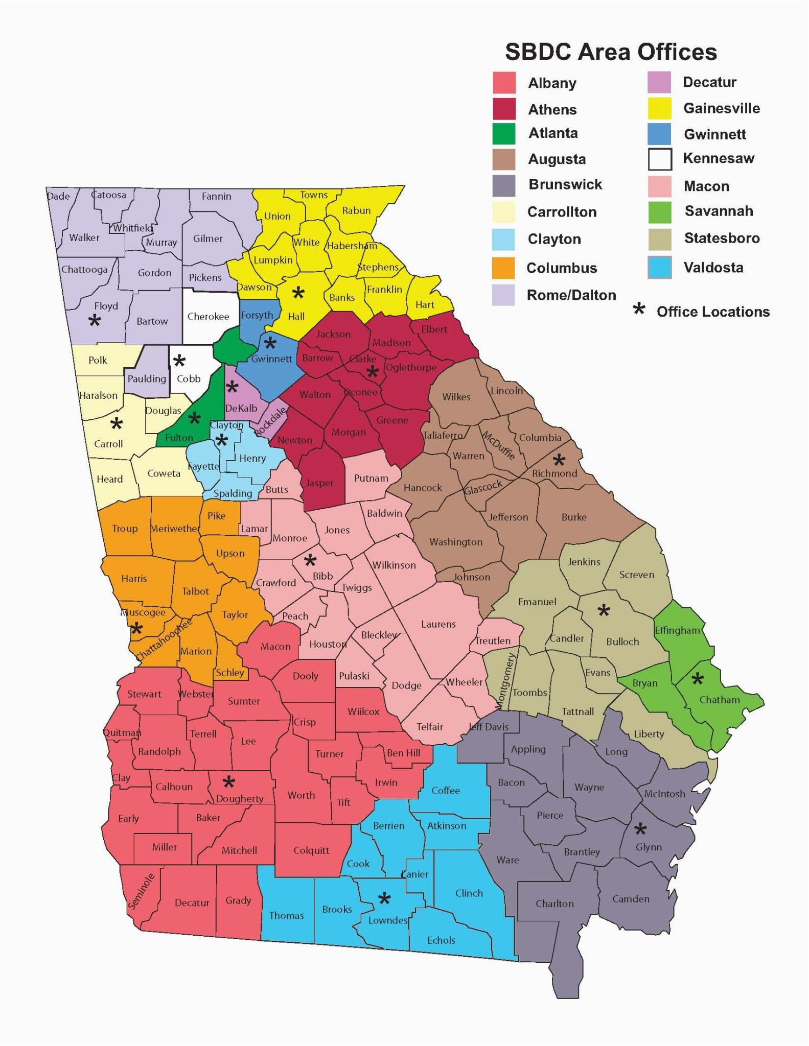 Atlanta County Map Atlanta Georgia County Map United States Of America