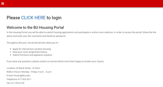 Bu Housing Portal