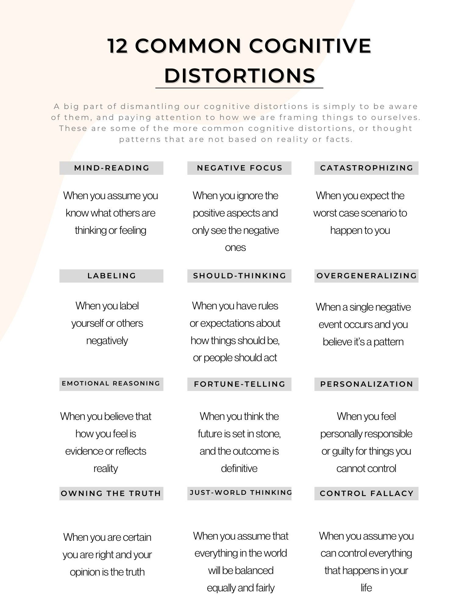 Cognitive Distortions Guide: Understand Your Thoughts