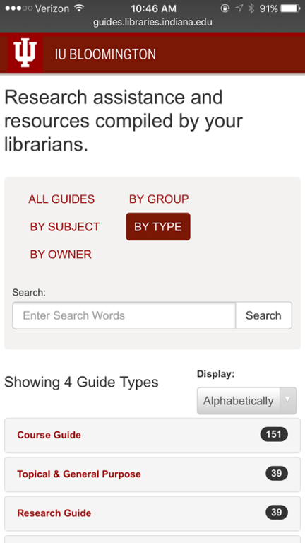 Course Specific Research Guides Iu Bloomington One Iu