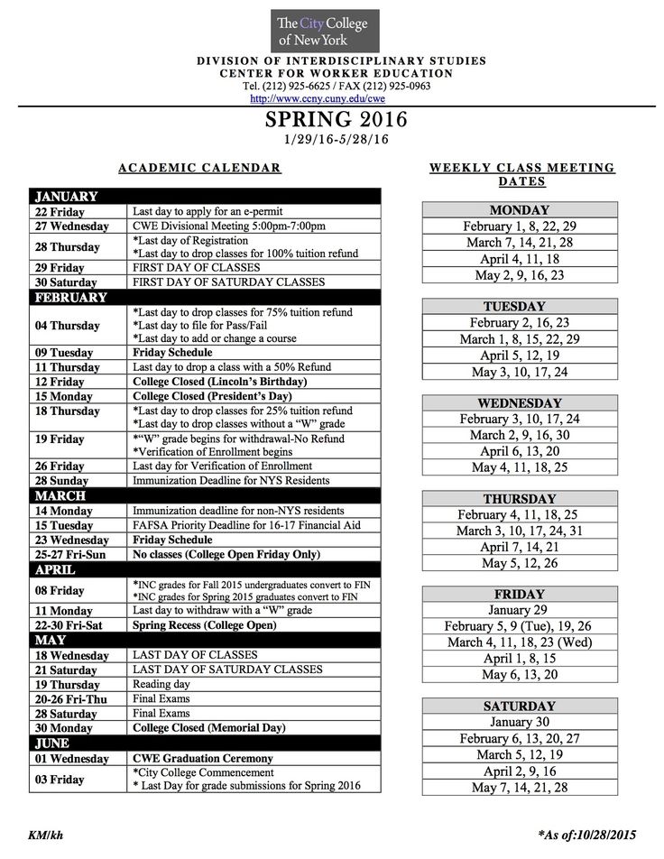 Cuny Calendar Spring 2022 Queens College Calendar 2022