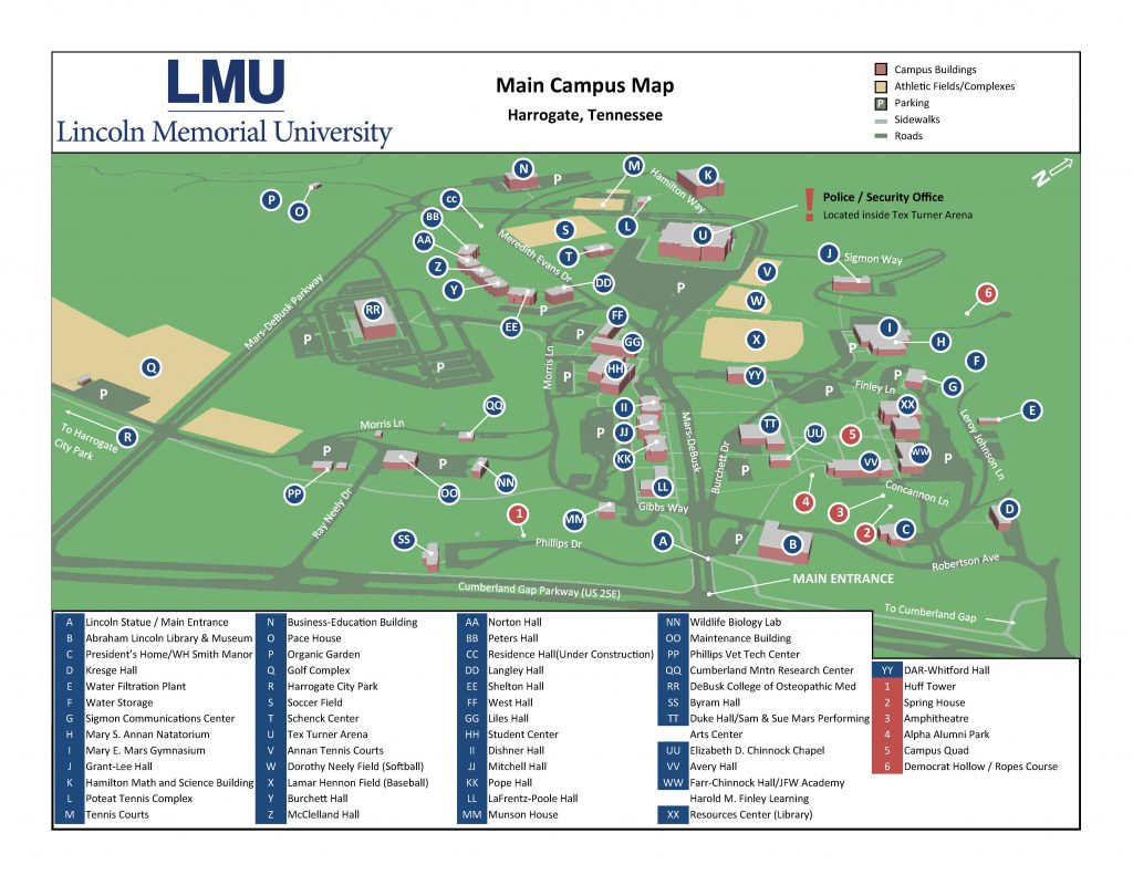 Duke University Campus Map Printable