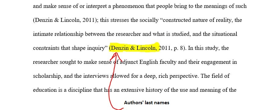 Et Al Ing The Third Nth Author After The First In Text Citation Not