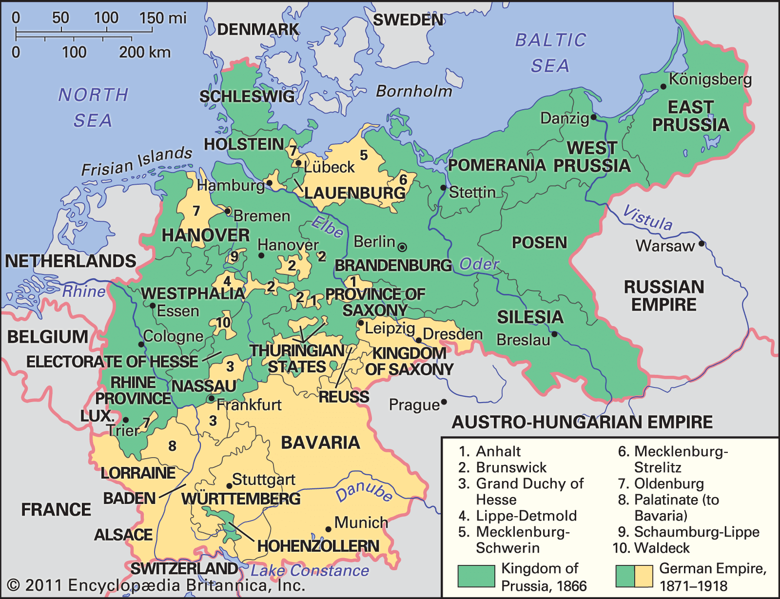 Europe Before And After The Great War Of 1914 1918 Germany Map