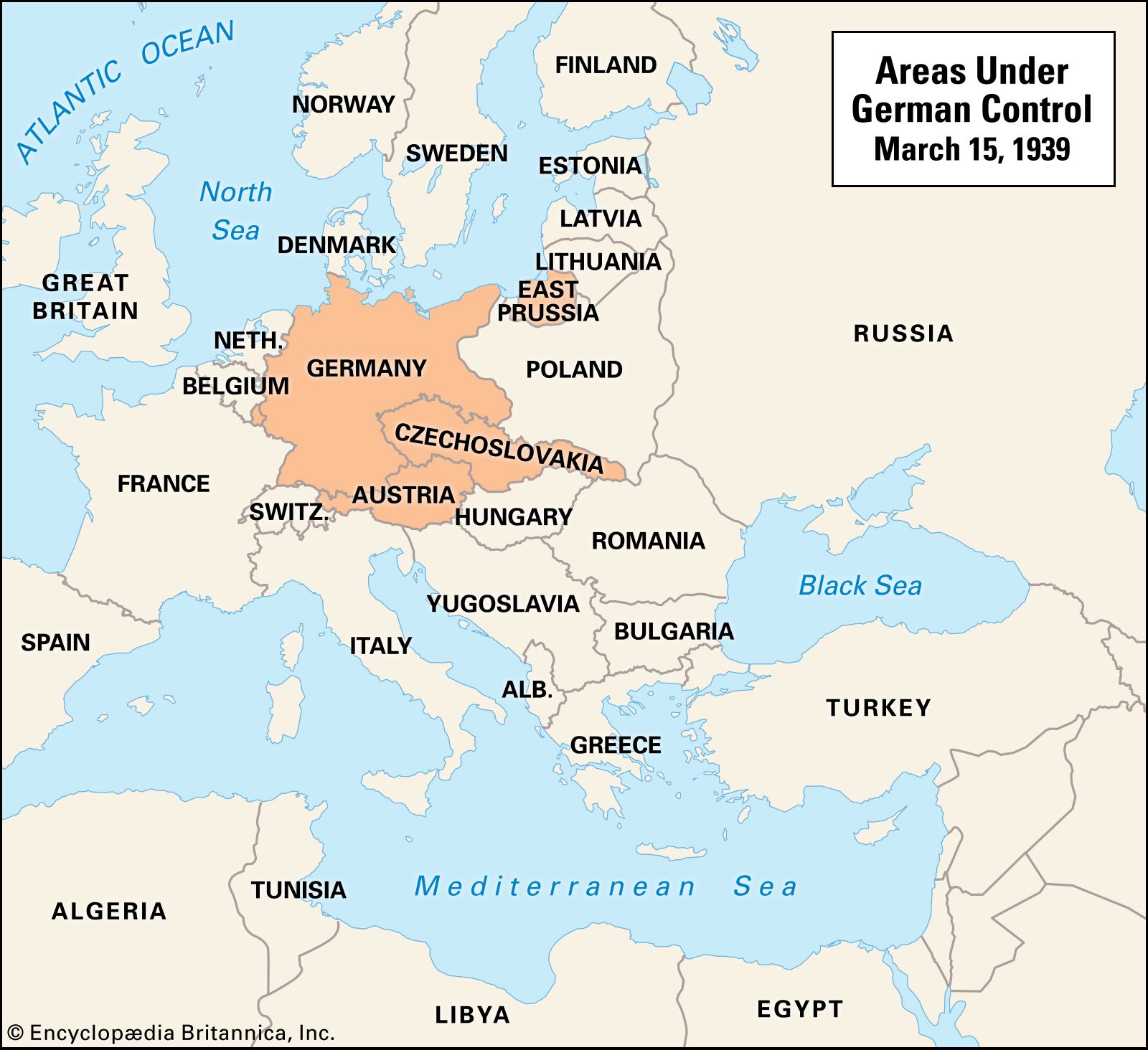 Europe Map 1939: Pre-War Borders