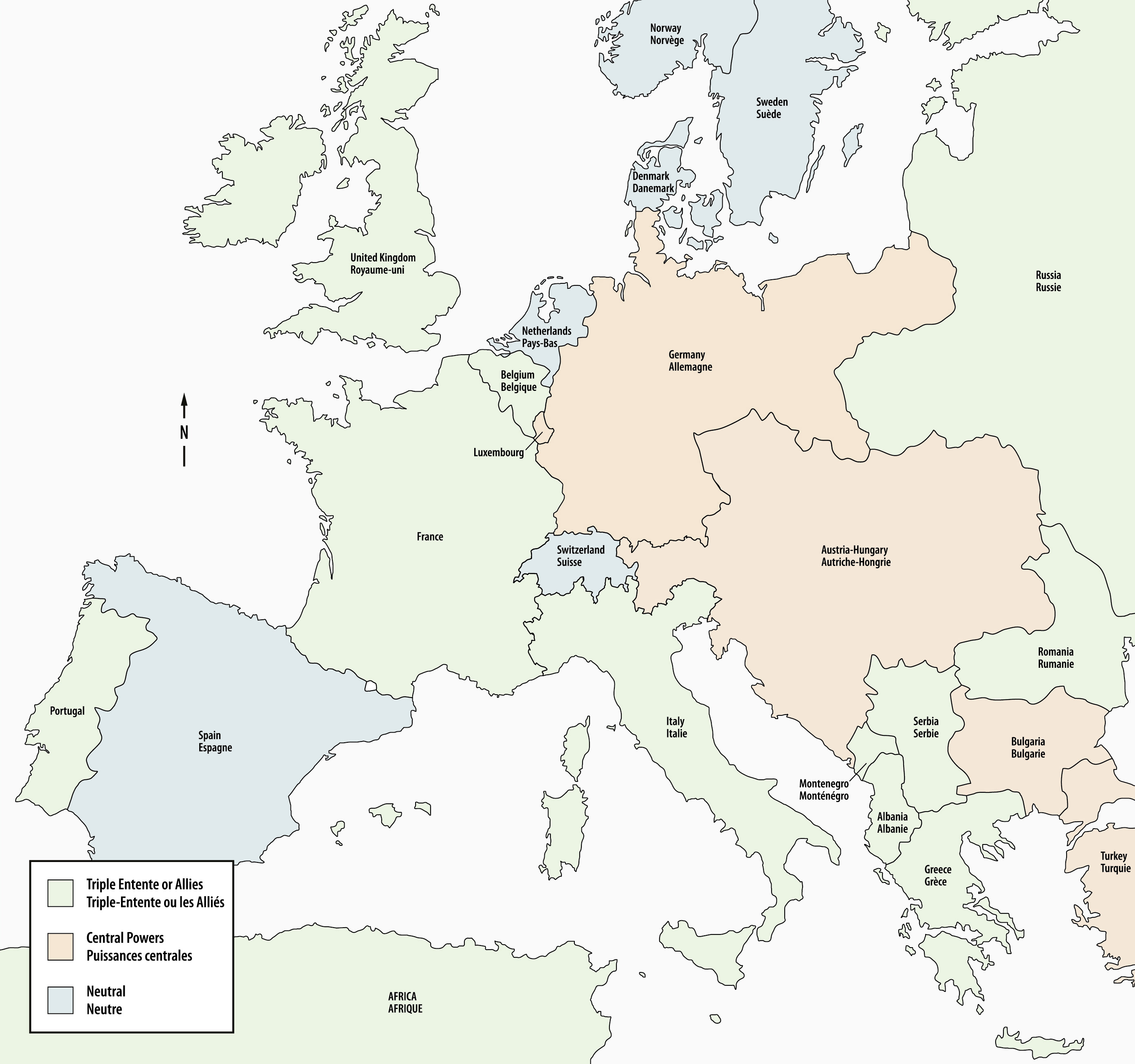 Europe Map Before First World War