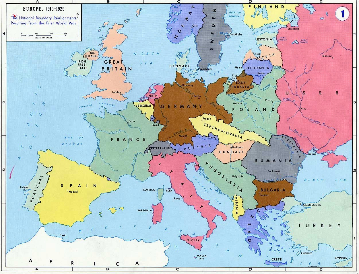 Europe Map Before World War 2