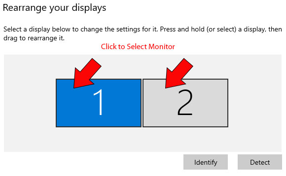 Extended Monitor Display Settings