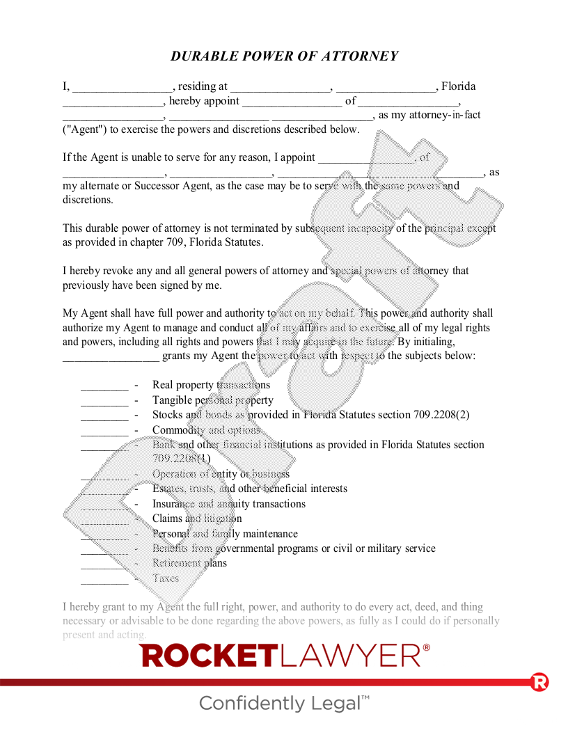 Free Power Of Attorney Template Word