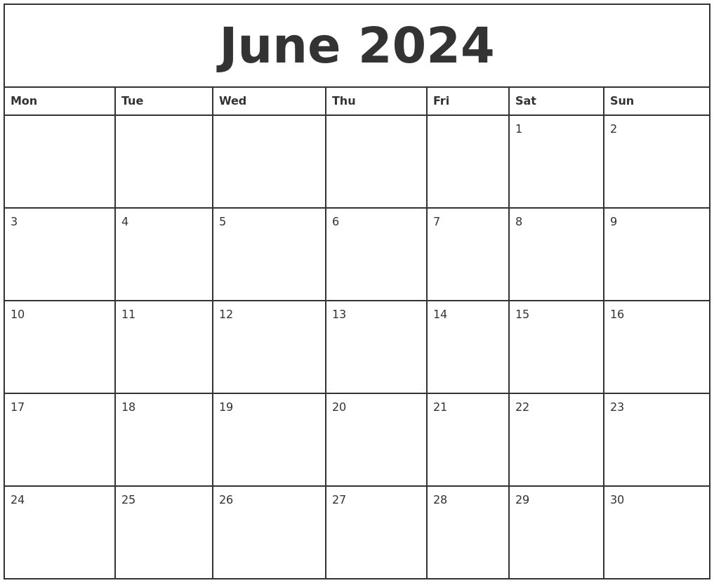 Free Printable Calendar June 2024 With Lines Printable Calendar 2024