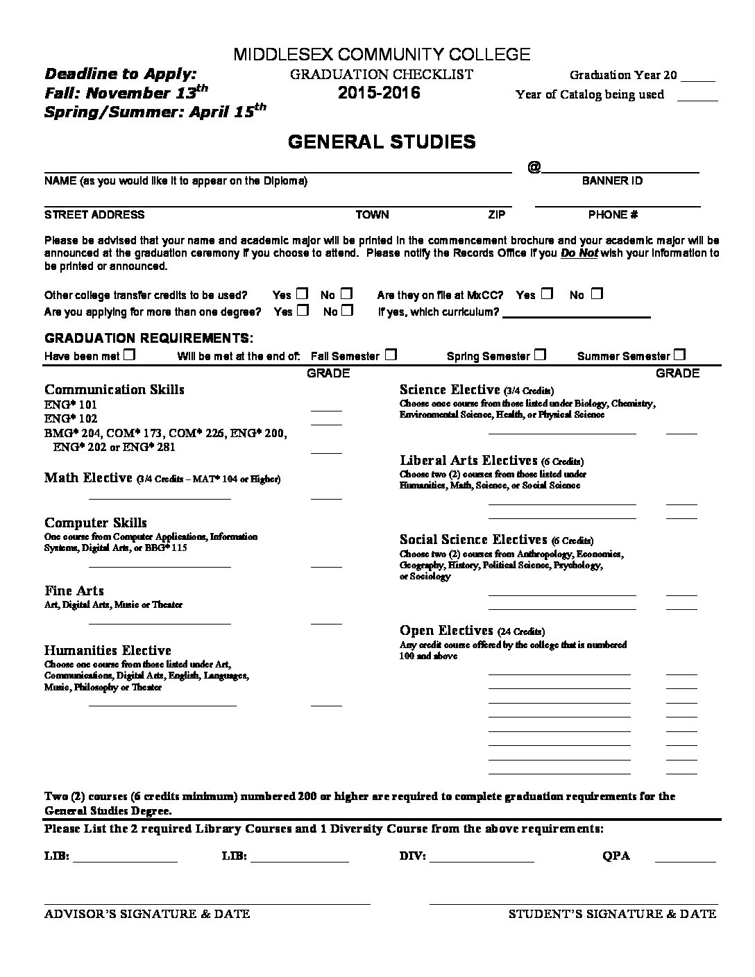 General Studies Degree