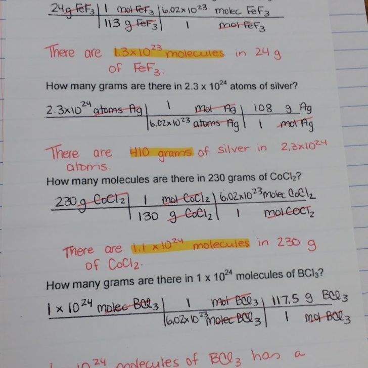 Grams To Molecules Stoichiometry