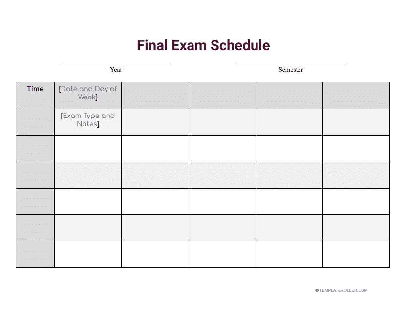 Gw Final Exam Schedule