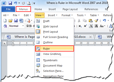 How To Get Ruler On Word