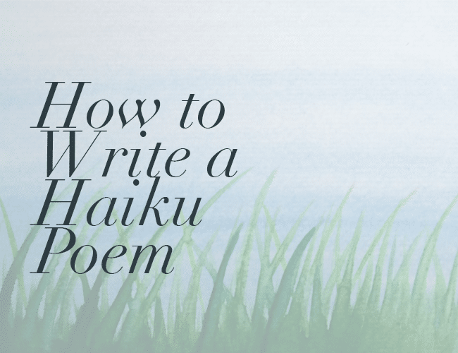 How To Write A Haiku