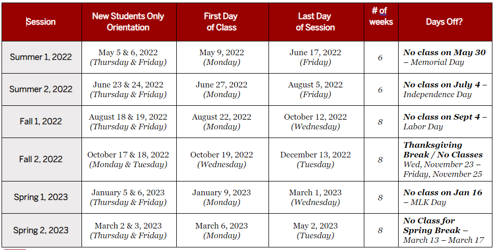 Iu Academic Calendar