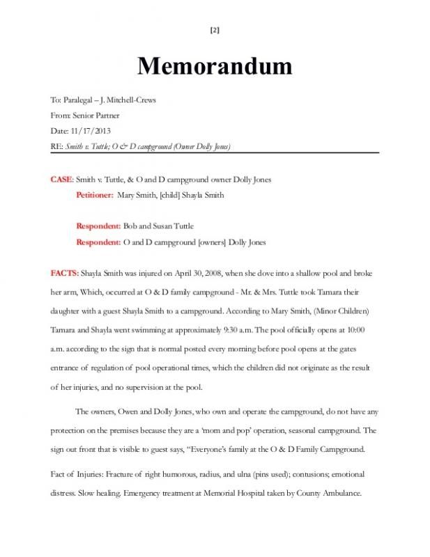 Legal Memorandum Template