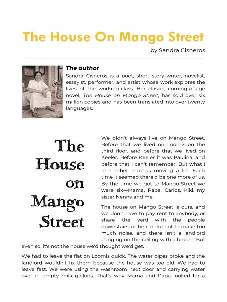 Mango Street Pdf Guide