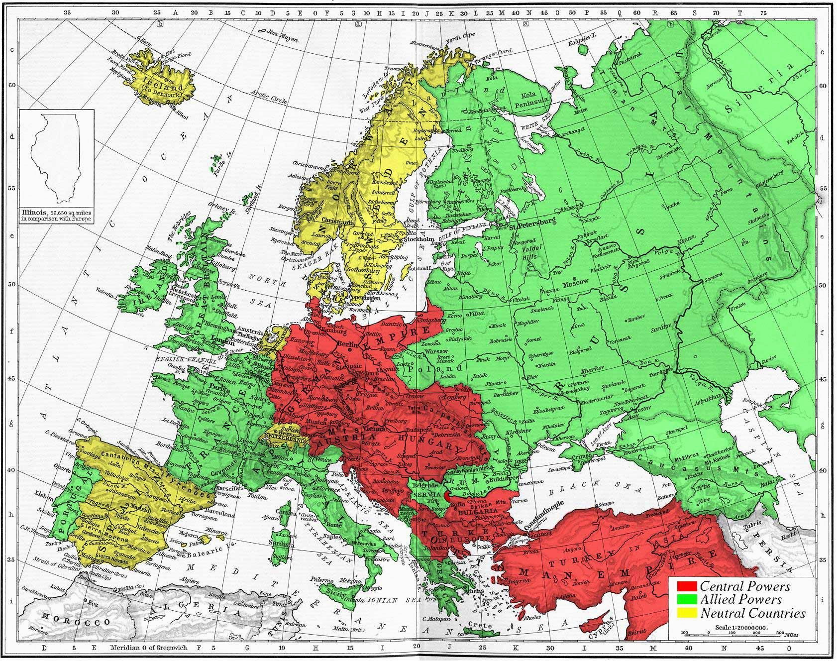 Maps Map Of Europe In Ww1 Images And Photos Finder