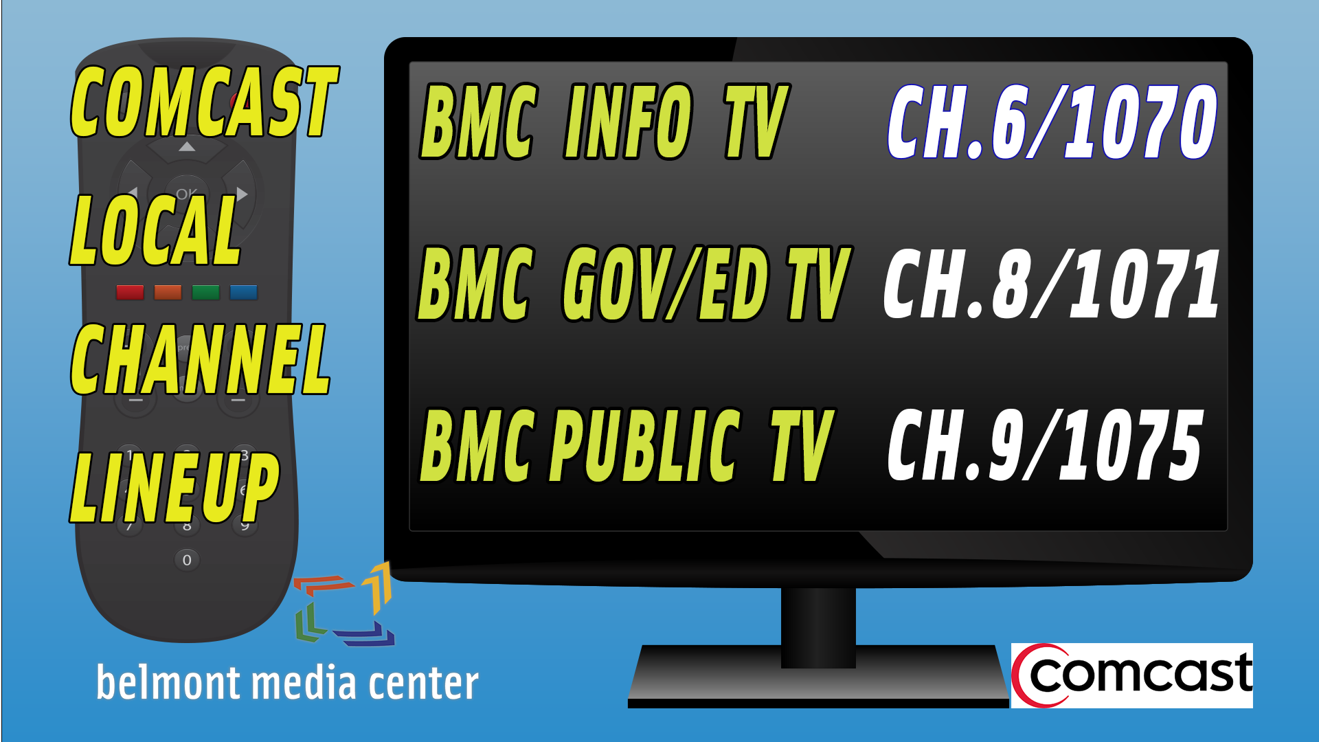 New Channel Lineup On Comcast Belmont Media Center