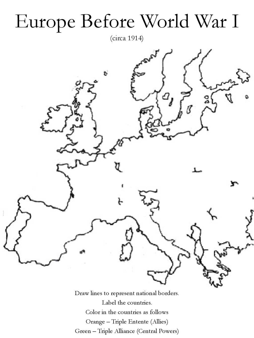 Pre Wwi Europe Map