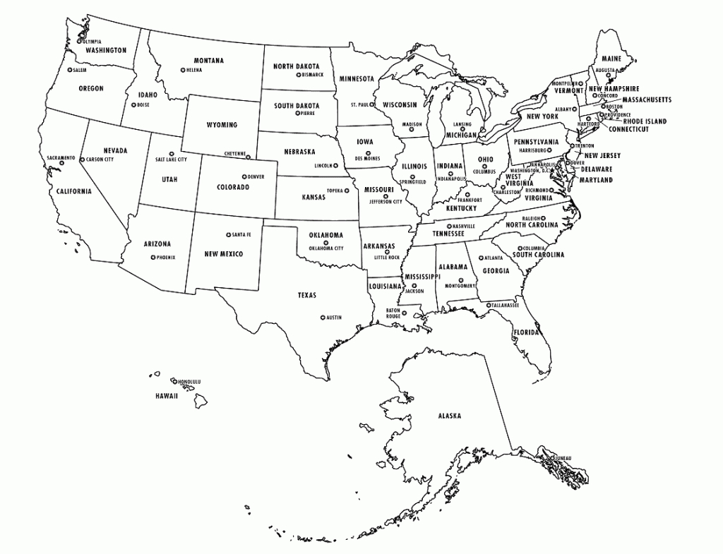 Printable State And Capital Map