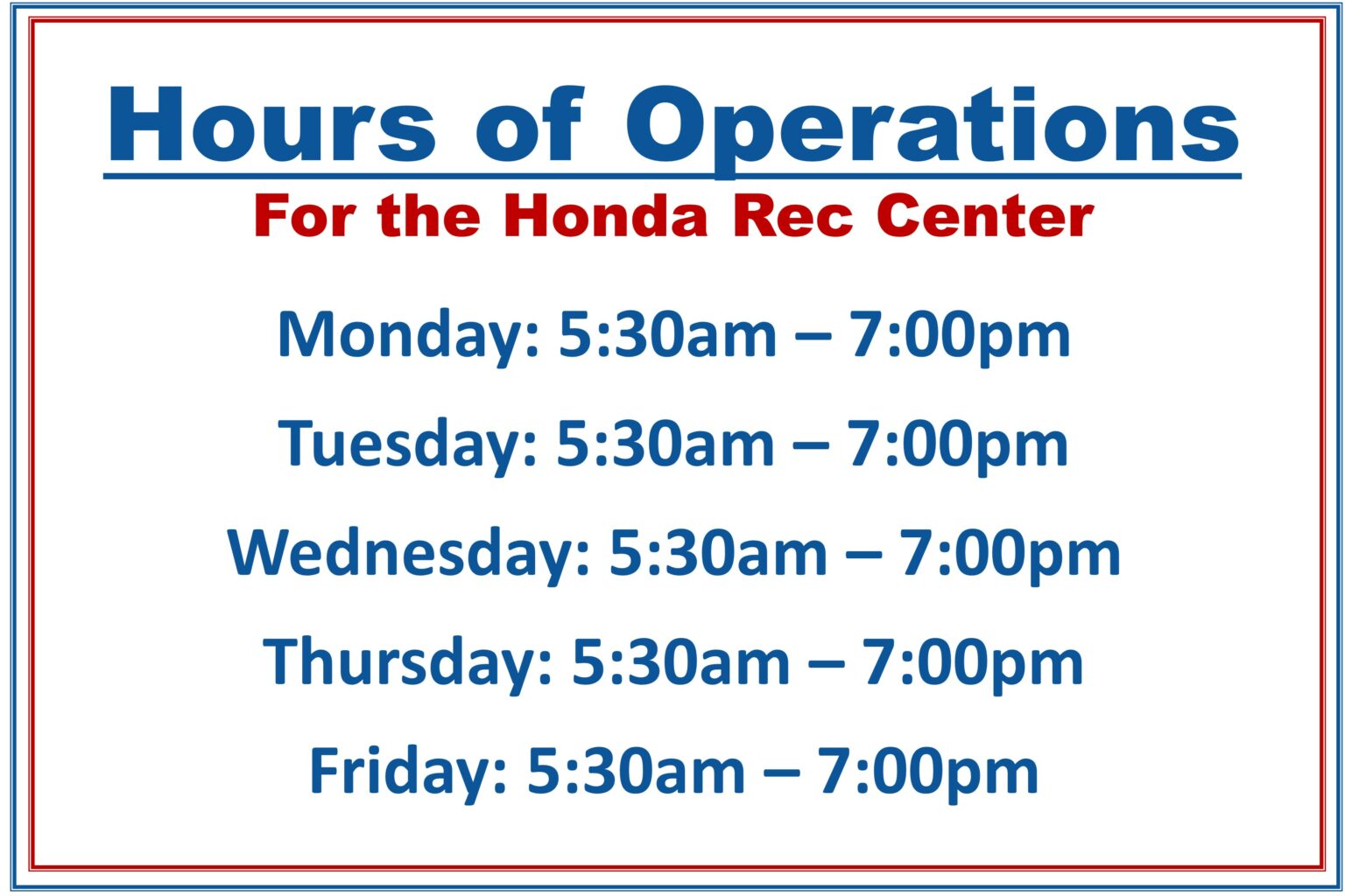 Rec Center Hours: Plan Your Visit