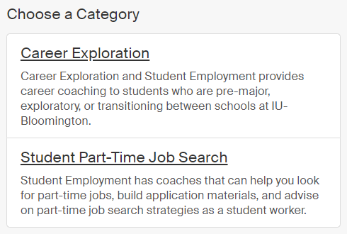 Schedule Appointment Career Coaching Career Exploration Student