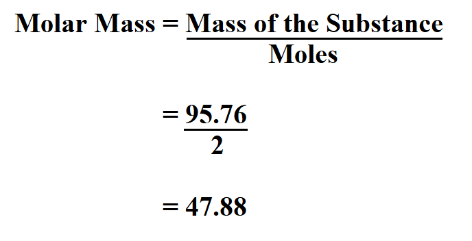 Solved Which Formula Can Be Used To Calculate The Molar Mass Of