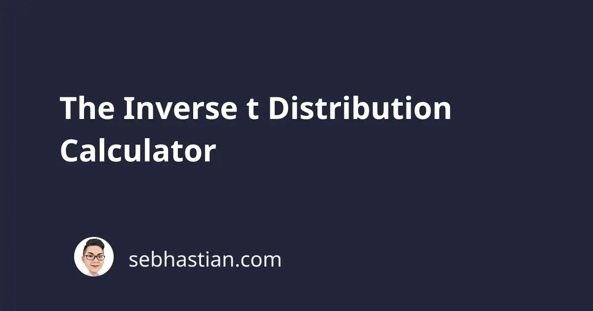 T Distribution Calculator