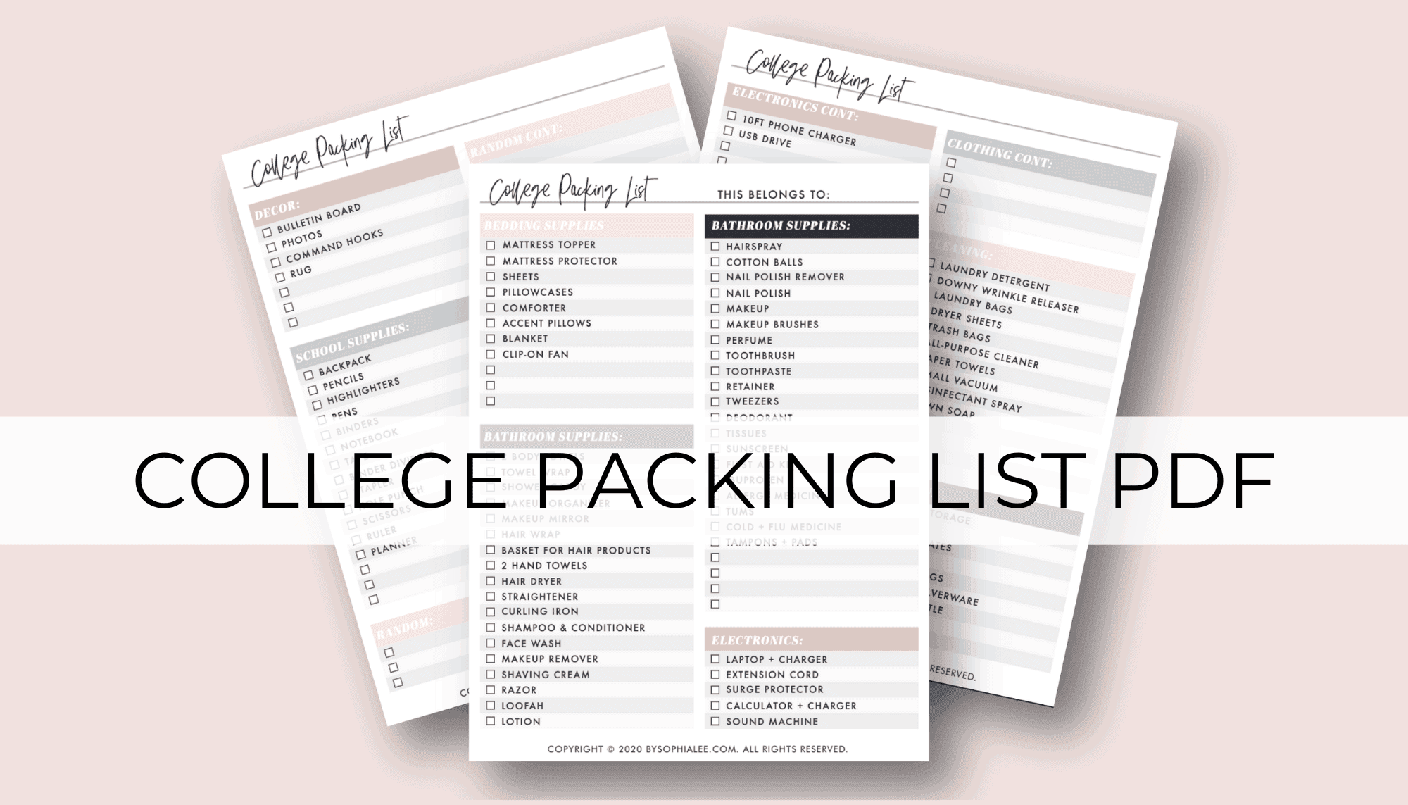 The Ultimate College Packing List 2023 (With Free Printable, 53% Off