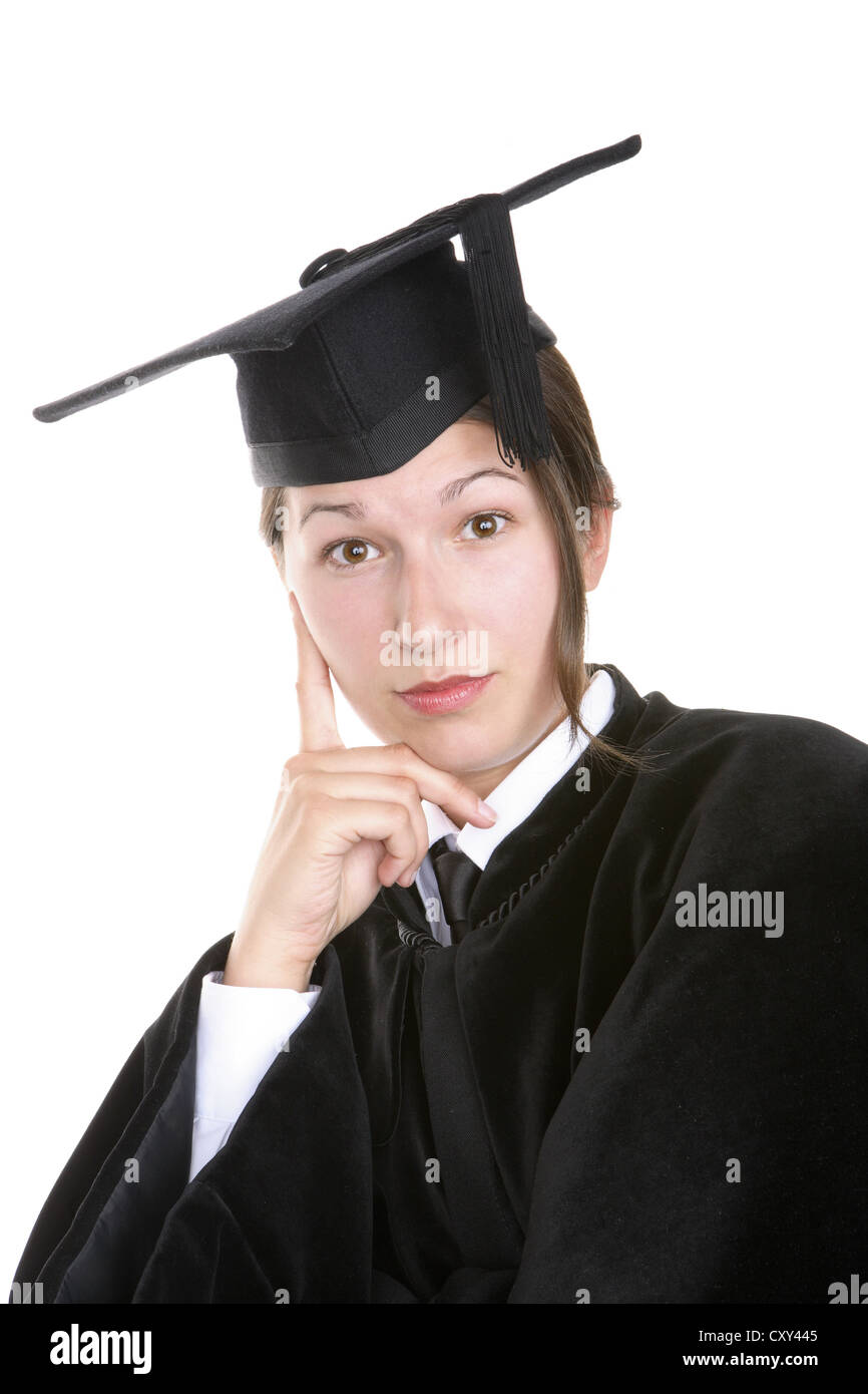 University Graduate Wearing A Graduation Cap Stock Photo Alamy