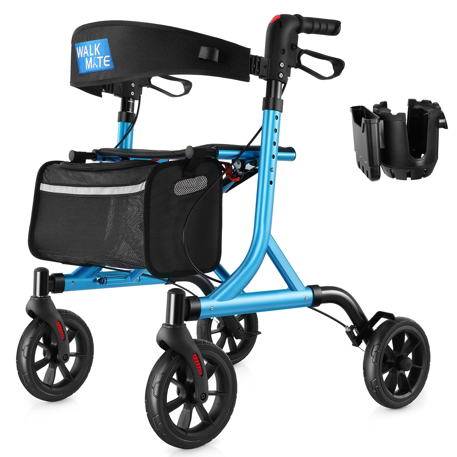 Walk Mate Rollator Walkers With Seat Back Support For Seniors Adults 8