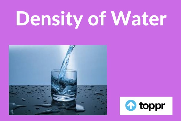 What Is The Density For Water